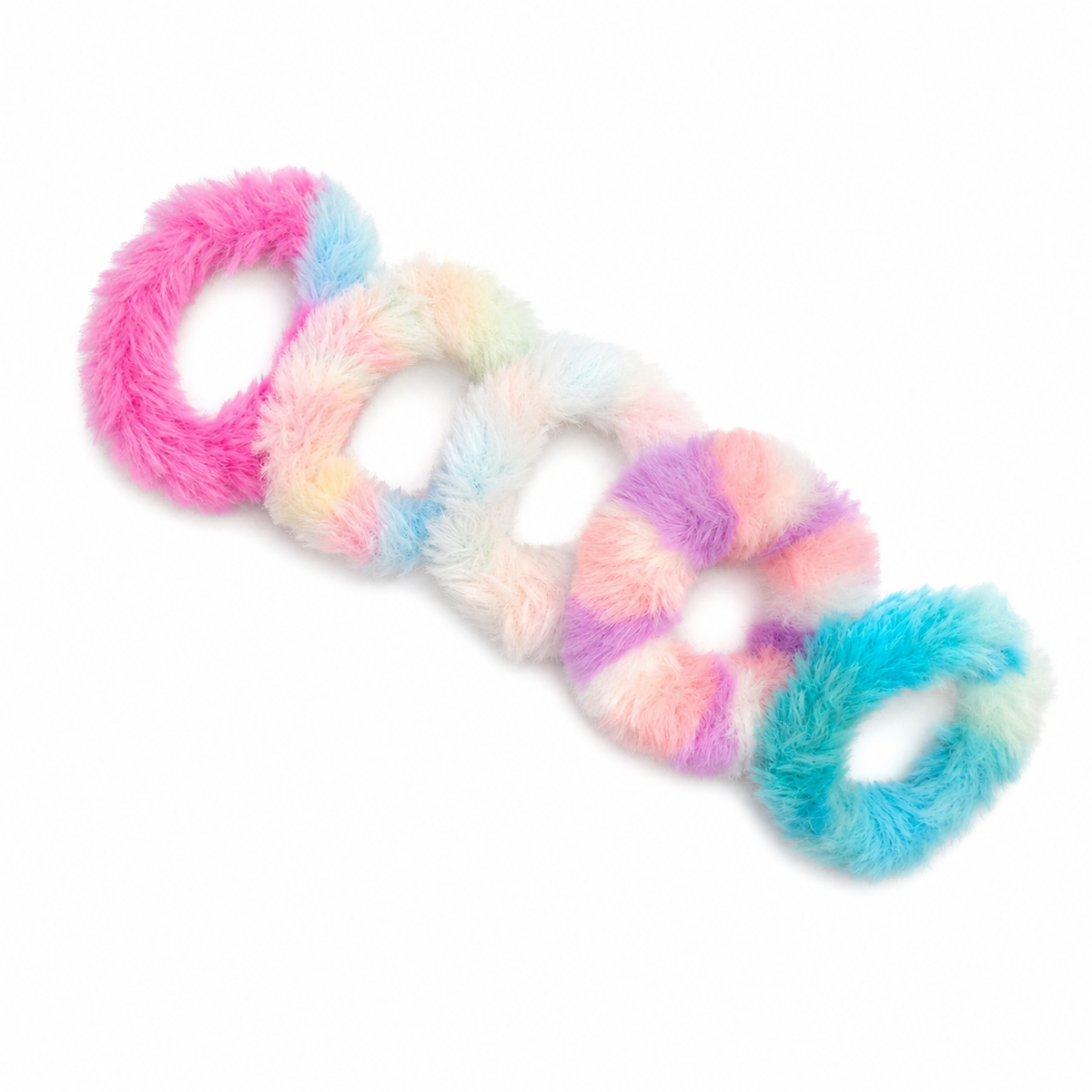Tie-Dye Fluffy Scrunchies