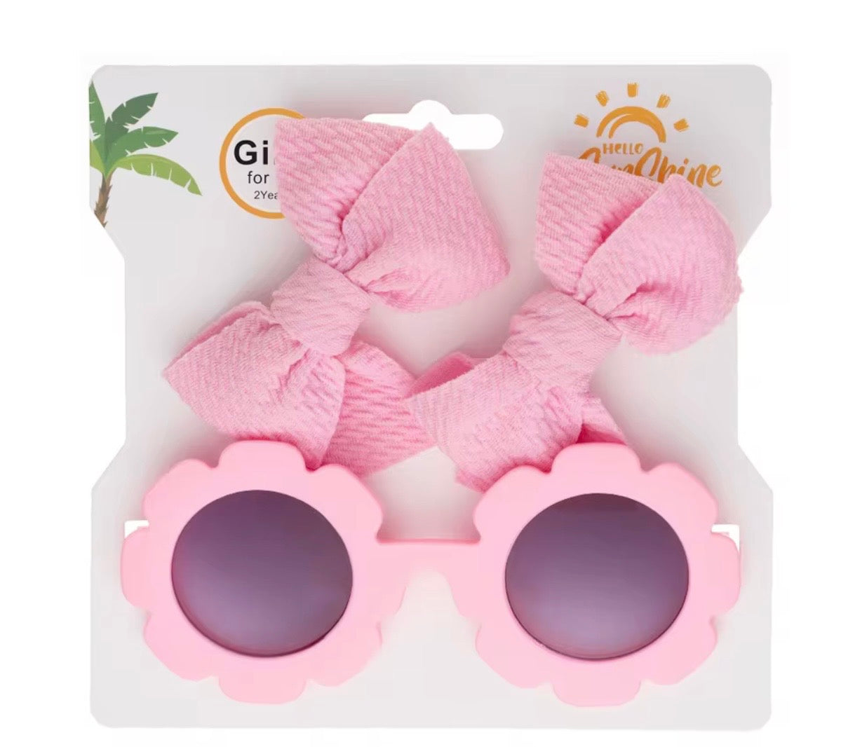 Sunglasses and Bow Hairclips Set