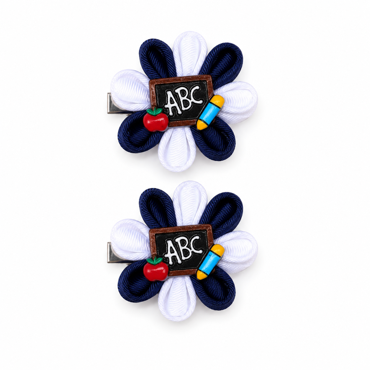 ABC Flower Hair Clips