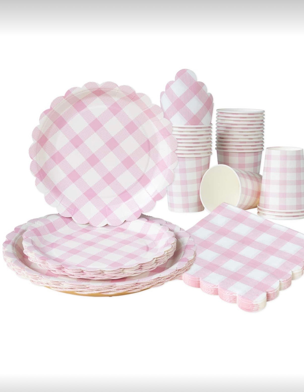 Plaid Plates-Cups-Napkins