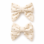 Dotted Bow Hair Clips
