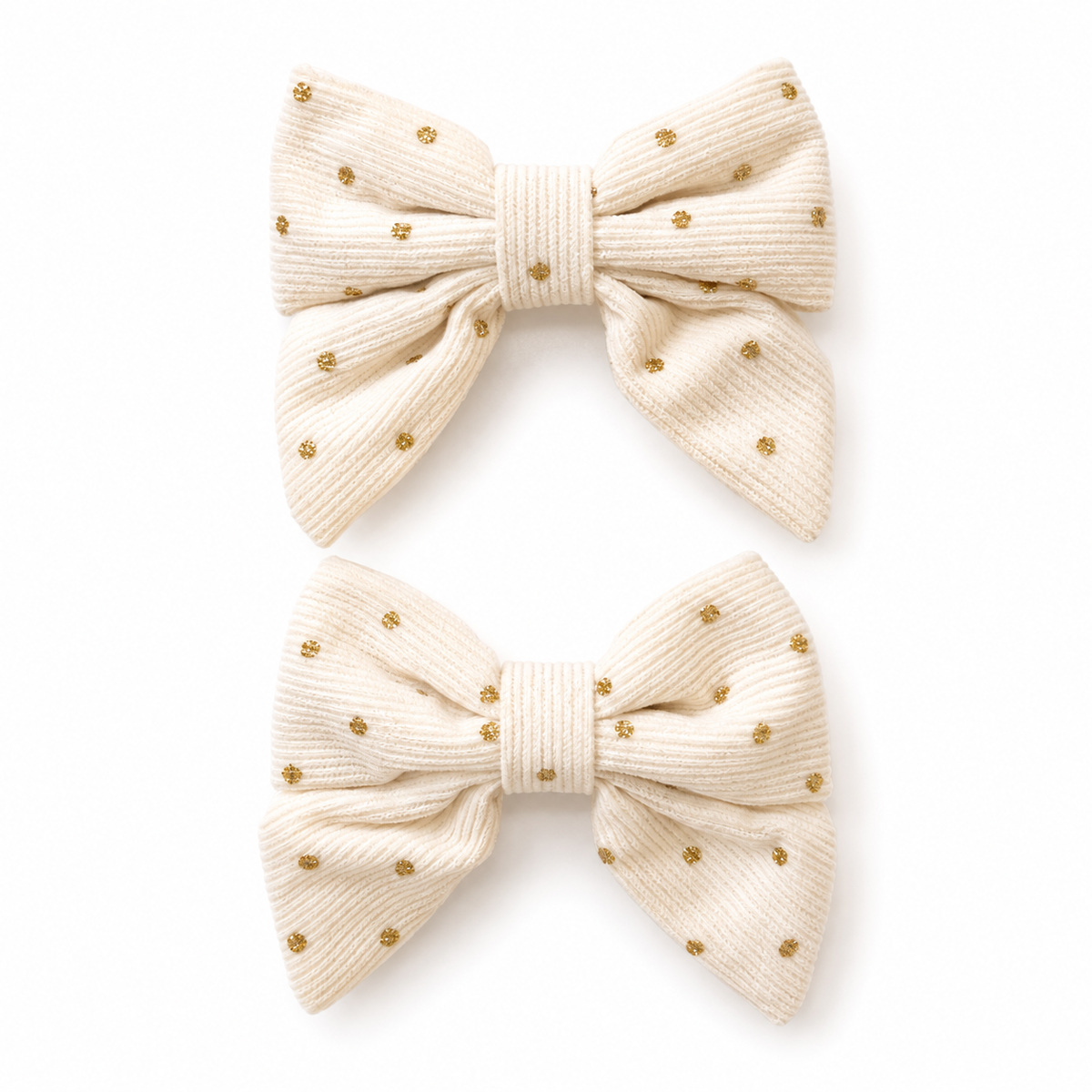 Dotted Bow Hair Clips