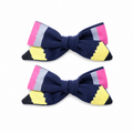 Linen Pencil Bows Hair Clips