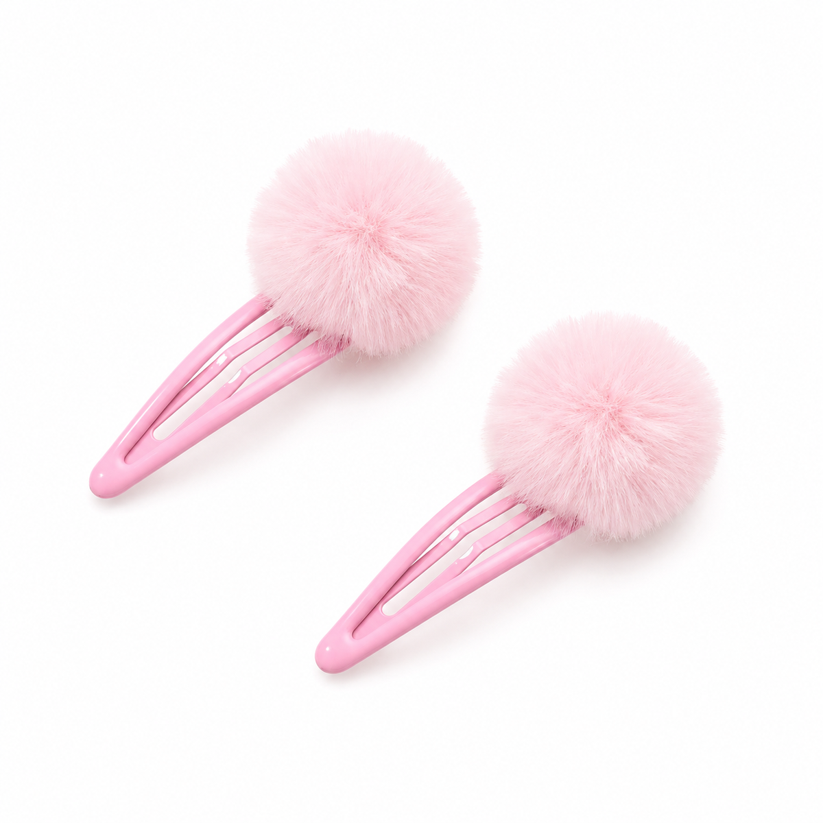 Fluffy Ball Hair Clips