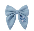 Embroidery Flower Hair Bow
