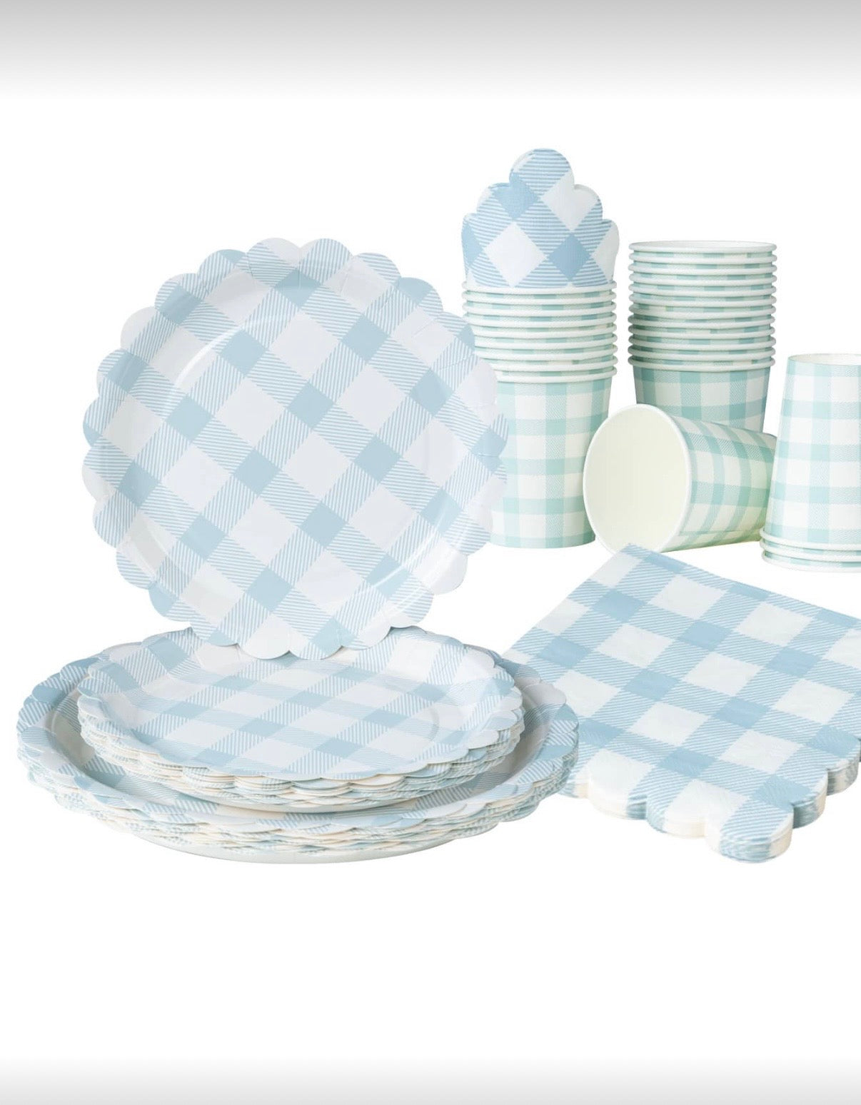 Plaid Plates-Cups-Napkins