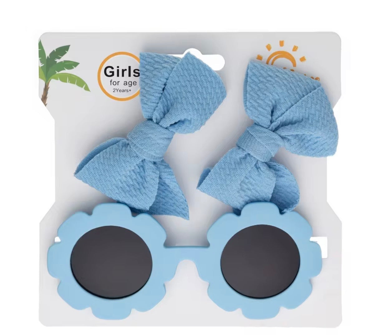 Sunglasses and Bow Hairclips Set