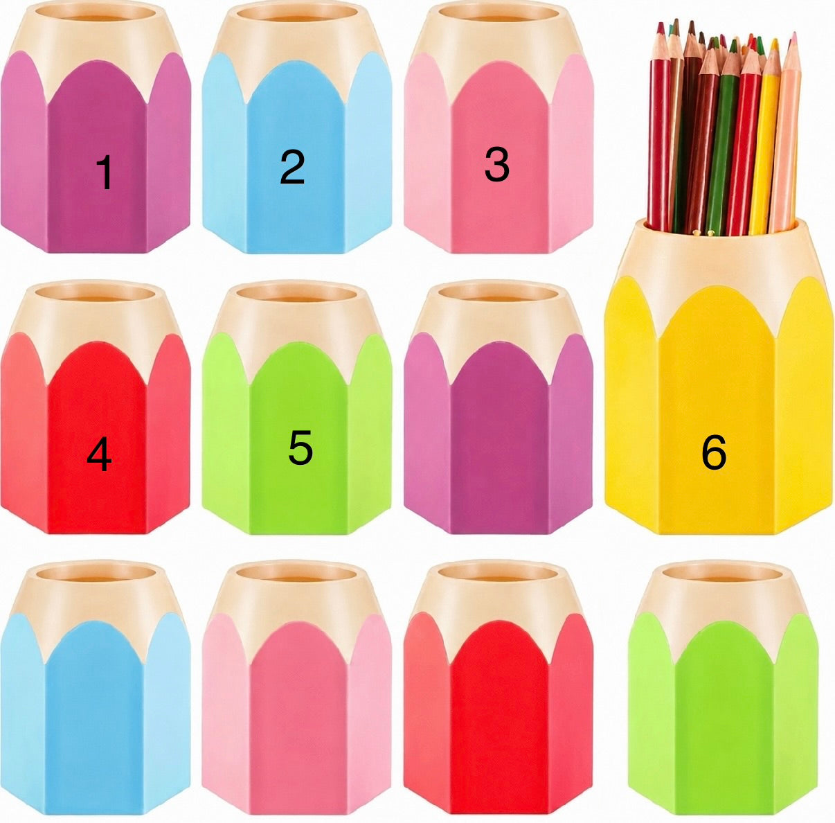 Pencil Shaped Cups