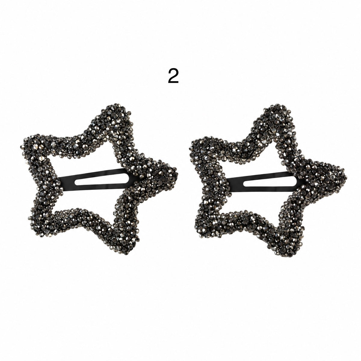 Glitter Big Stars Hair Clips