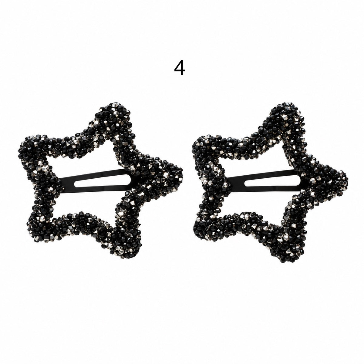 Glitter Big Stars Hair Clips