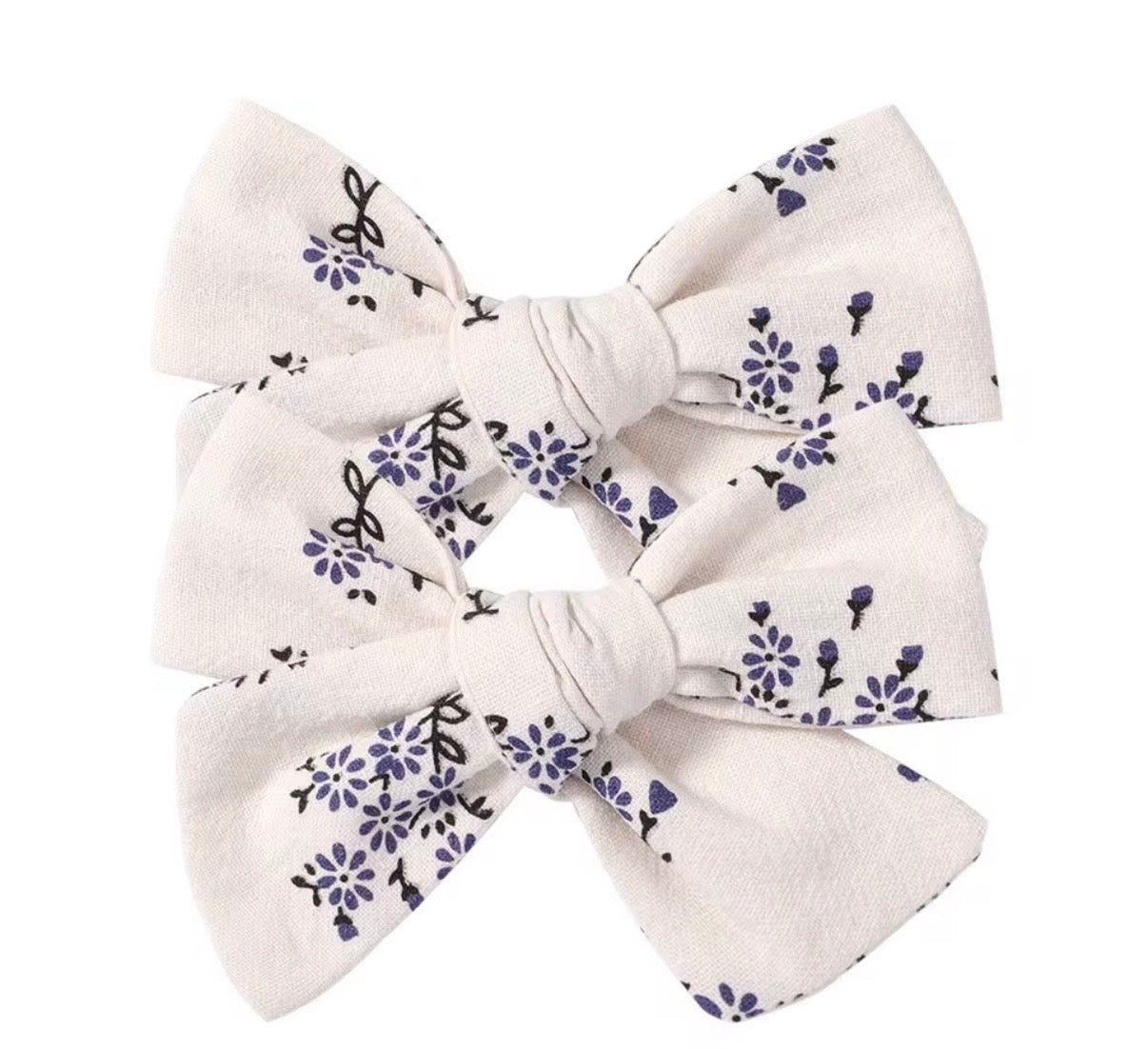 Printed Floral Bow
