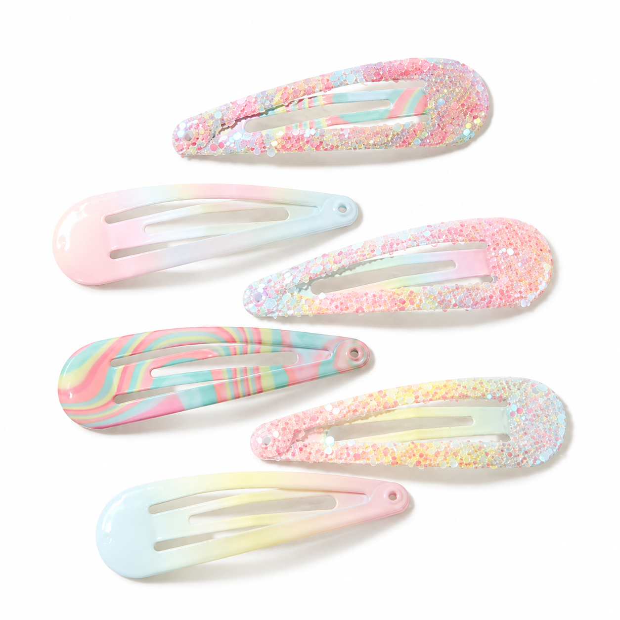 Rainbow Pastel Hair Clips