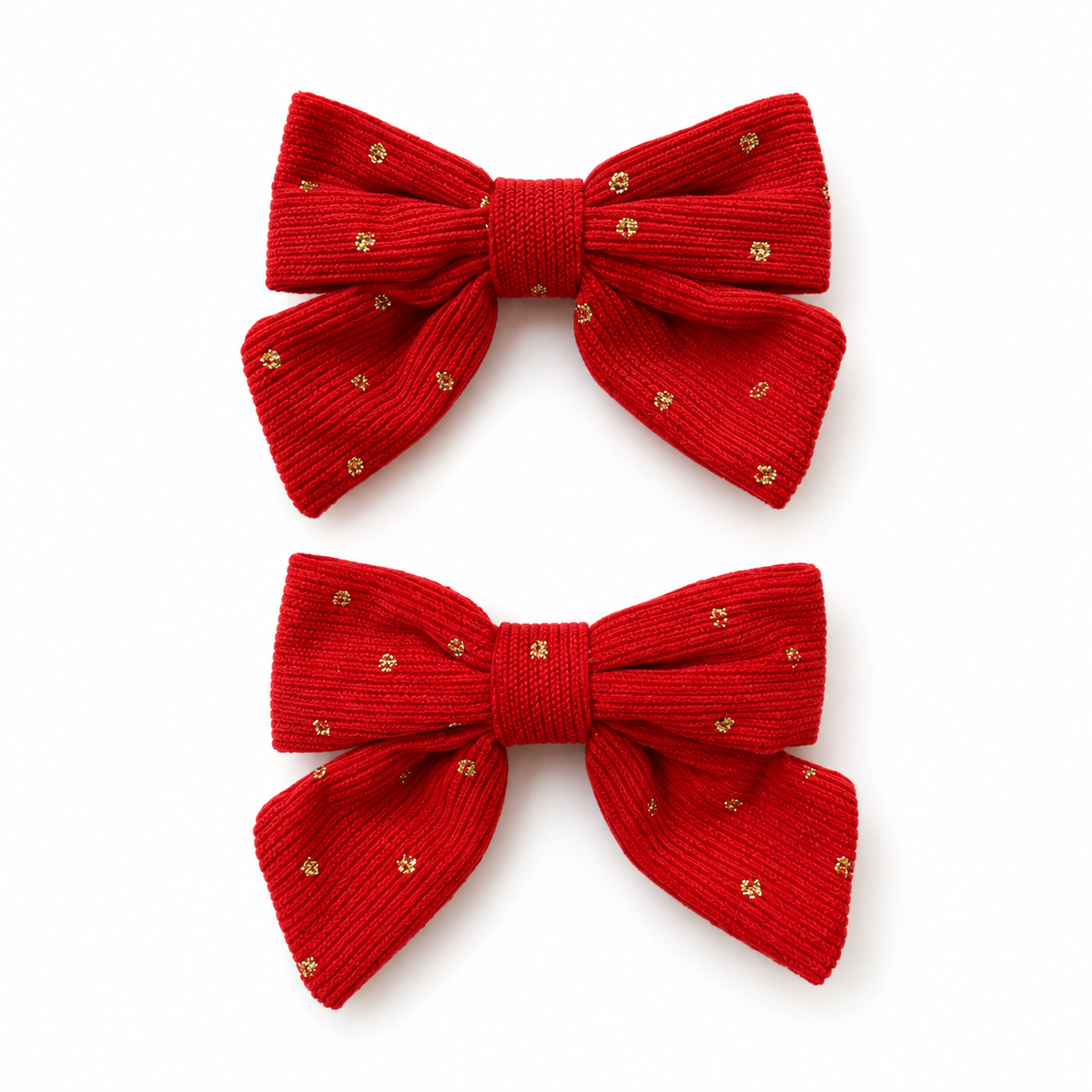 Dotted Bow Hair Clips