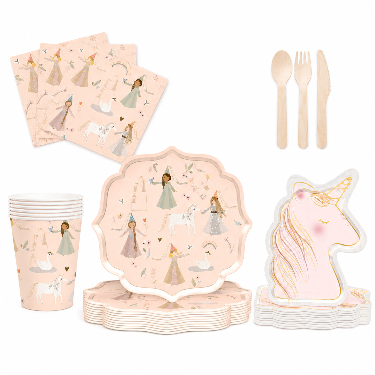 Unicorn 9inch Plates- Fairy 9inch Plates-Cups-Napckins