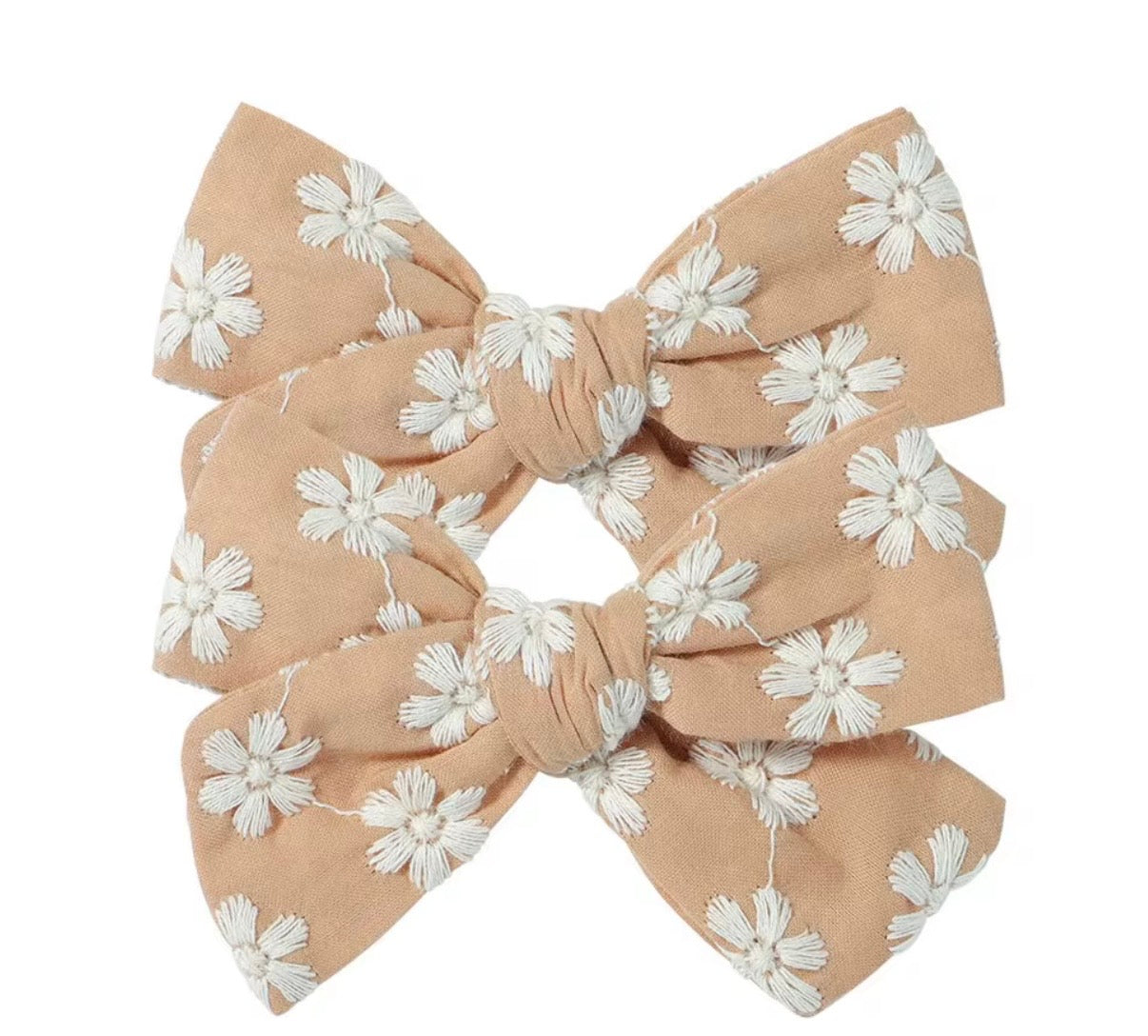 Embroidery Floral Bow