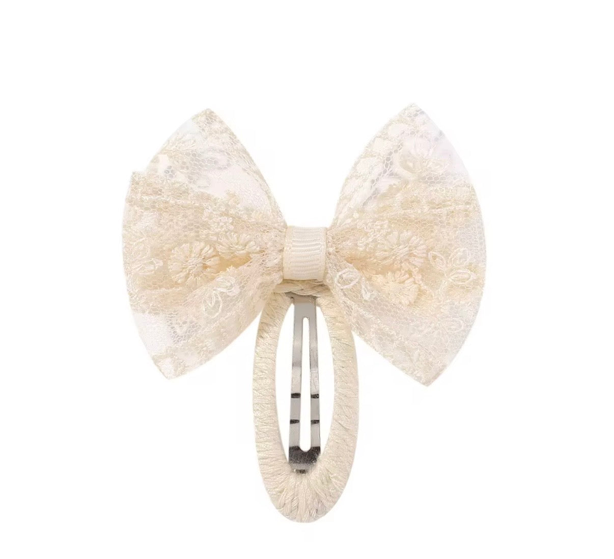 Lace Embroidery Bow Hairpins