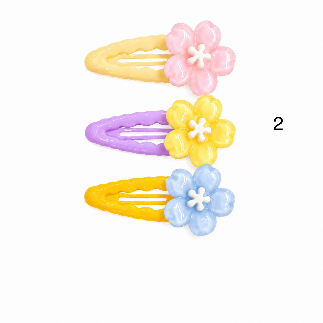 Acrylic Flower Hair Clips