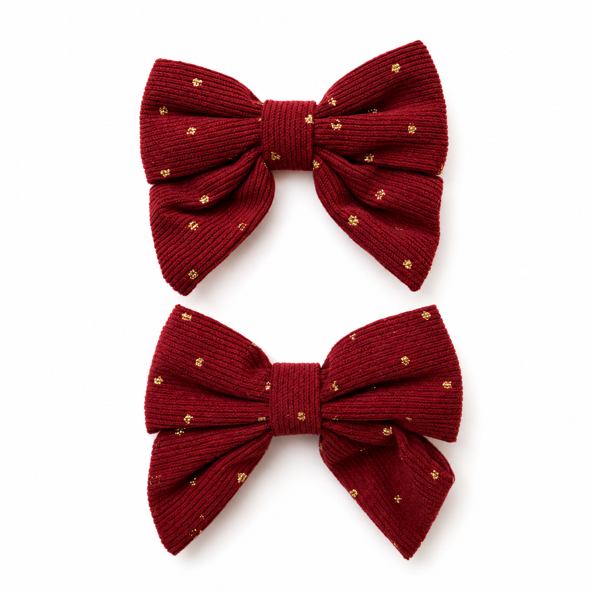 Dotted Bow Hair Clips
