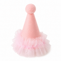 Pom-Pom Tulle Mini Cone Hat