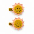 Sun Smiley Hair Clips