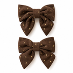 Dotted Bow Hair Clips
