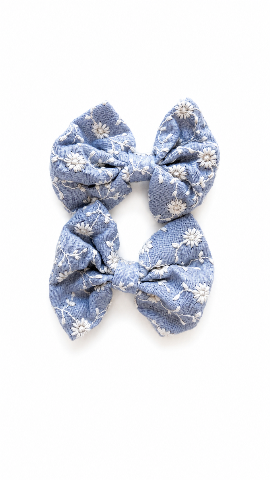 Medium Floral Embroidery Bow