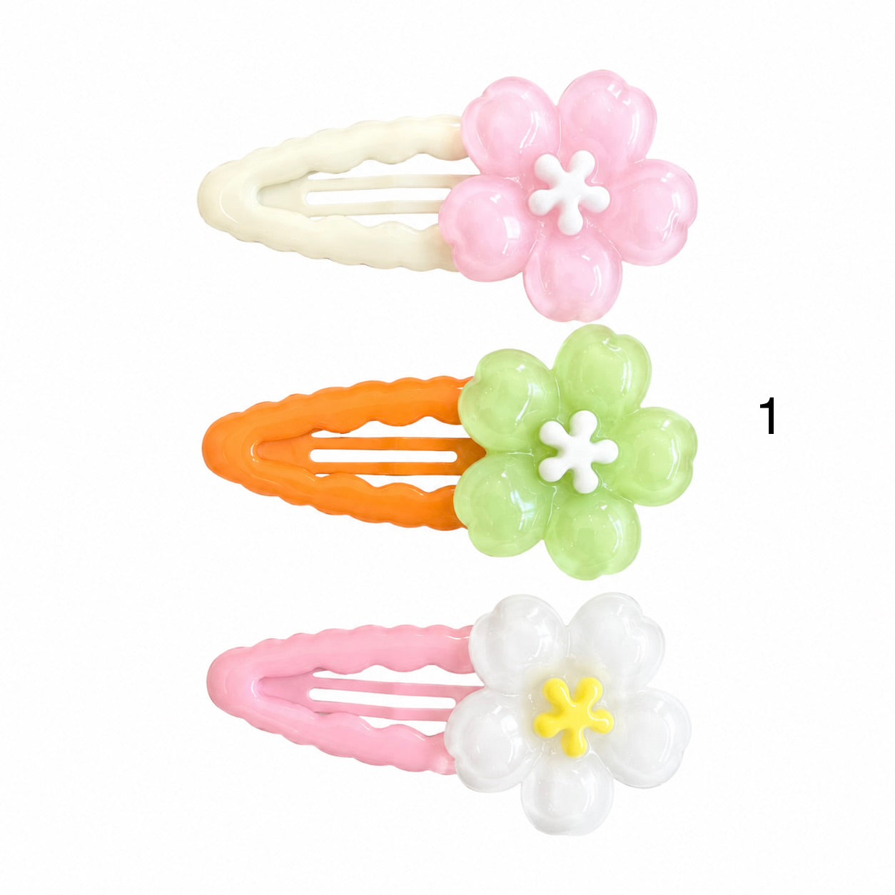 Acrylic Flower Hair Clips