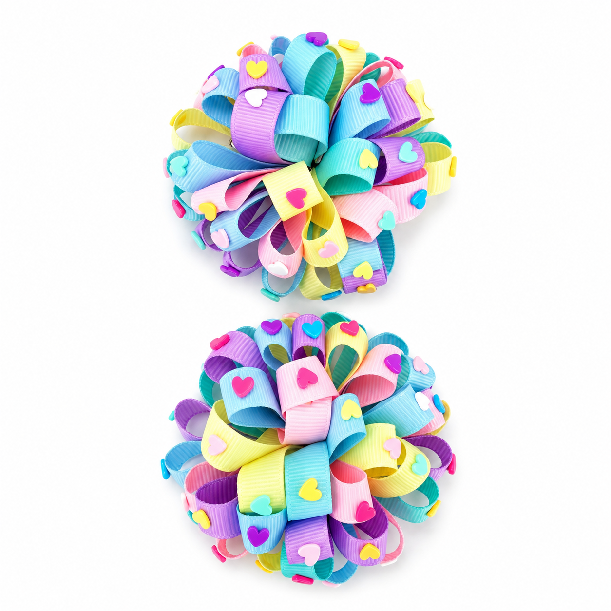 Multi Ribbon Hair Clips
