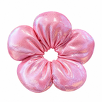 Metallic Flower Hair Scrunchie