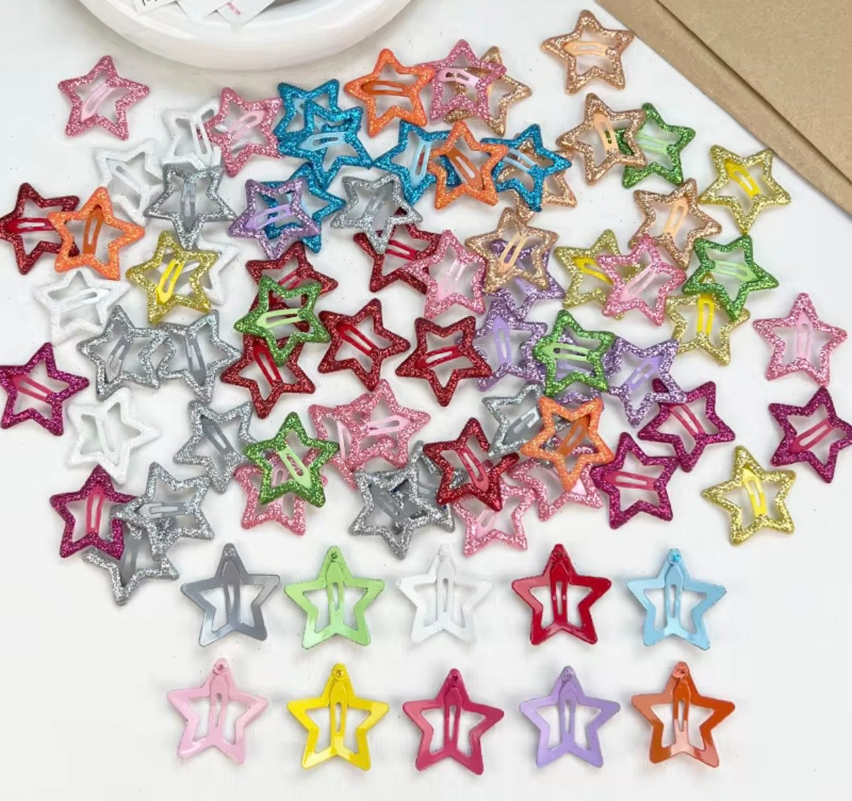Glitter Star Hairclips
