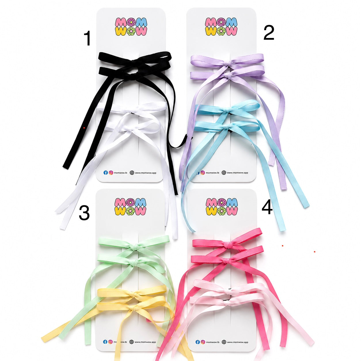 Ribbon Bow Hairclips