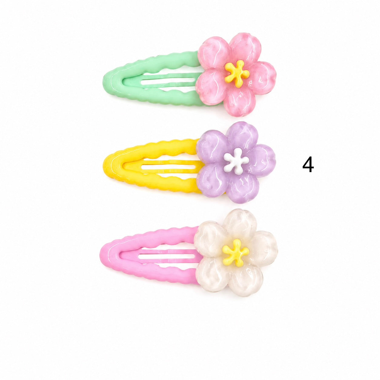 Acrylic Flower Hair Clips
