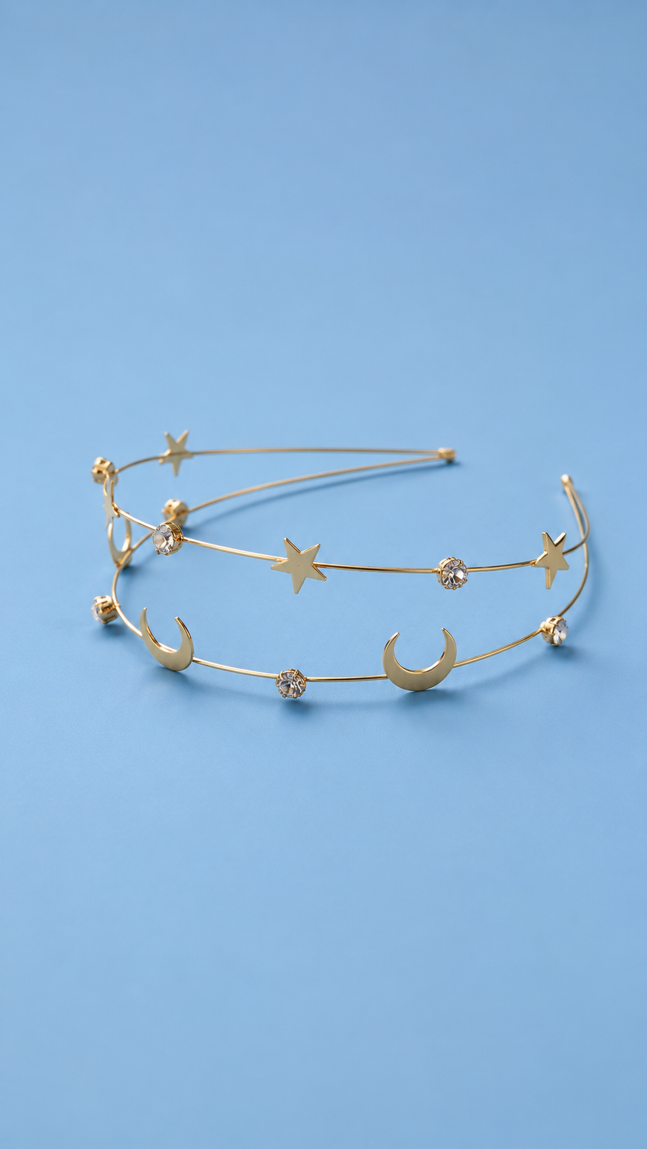 Metal Star and Moon Headband