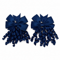 Curly Ribbon Bow Hair Clips
