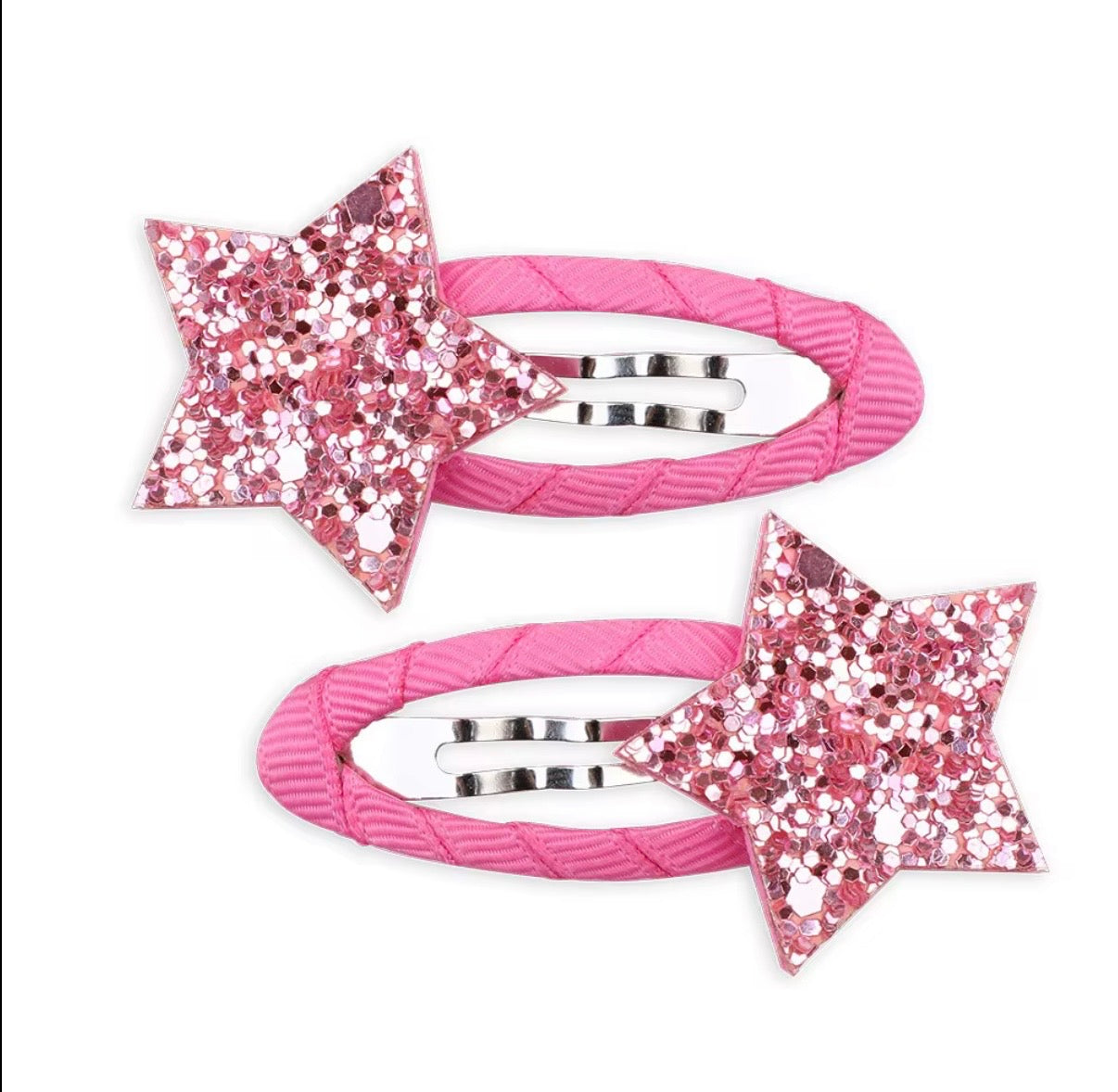 Glitter Heart/Star Hairclips