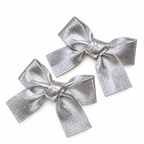 Metallic Bow Hair Clips