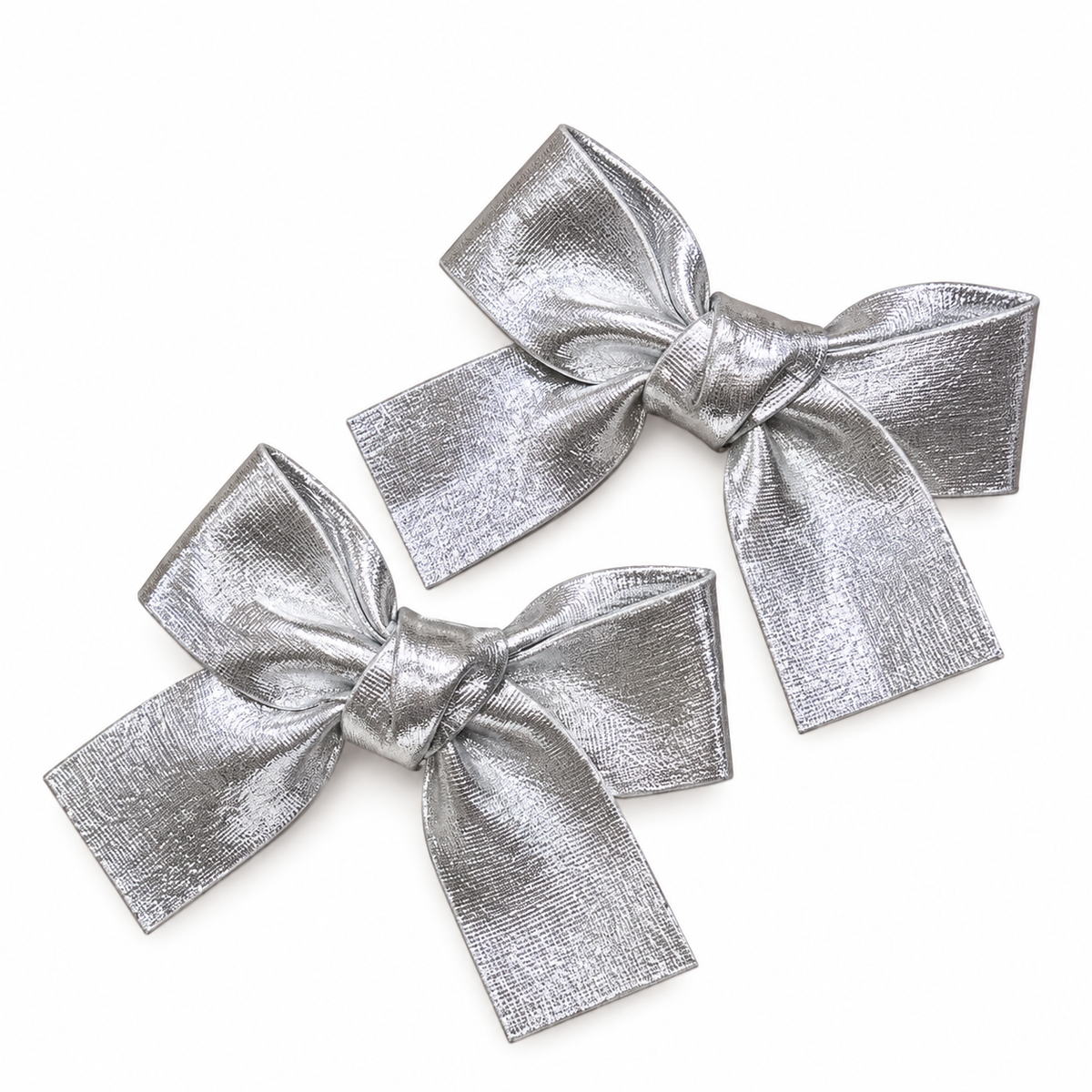 Metallic Bow Hair Clips