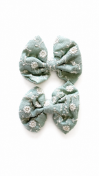 Medium Floral Embroidery Bow