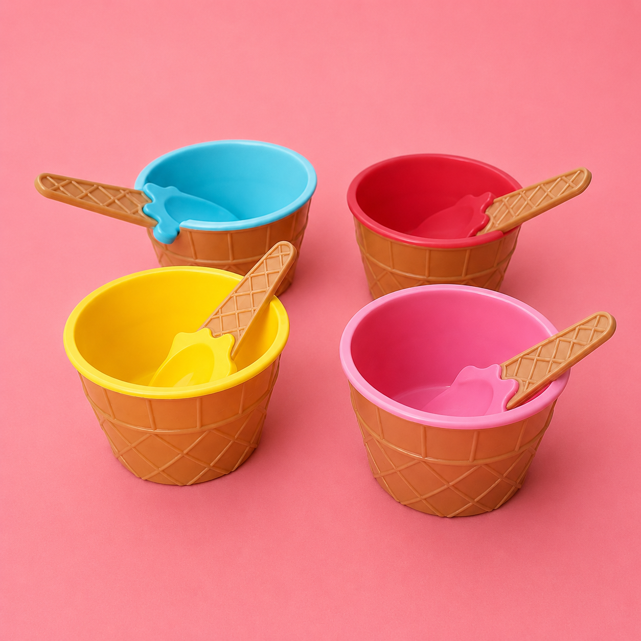 Ice Cream Bowls and Spoons