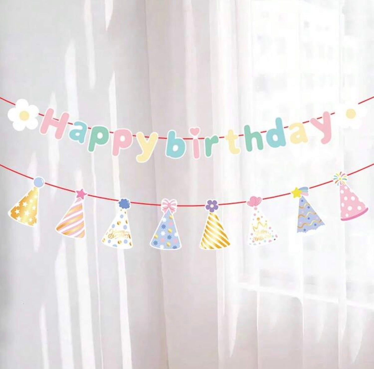 Happy birthday and Hats Garland