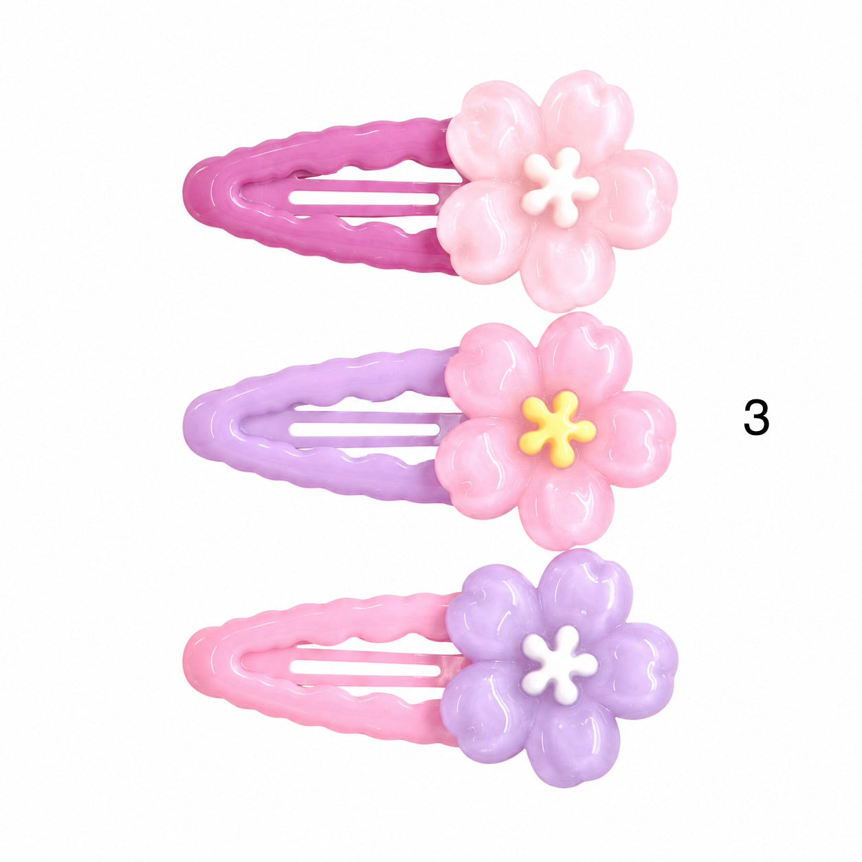 Acrylic Flower Hair Clips