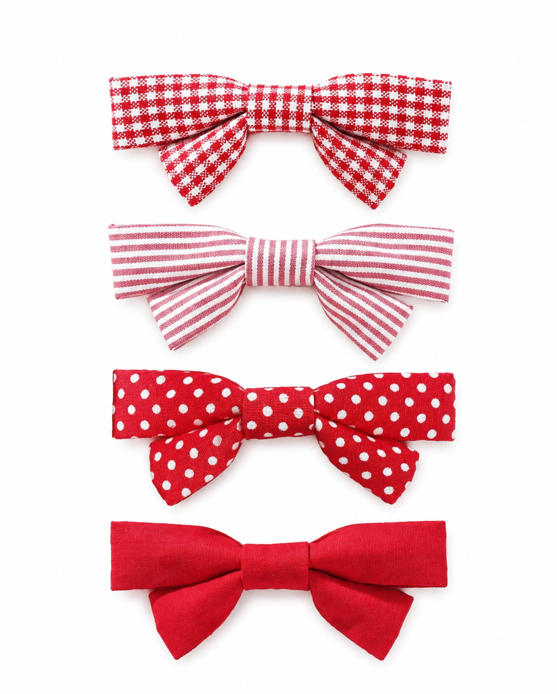 Striped and Plaid Hair Clips