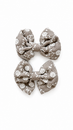 Medium Floral Embroidery Bow