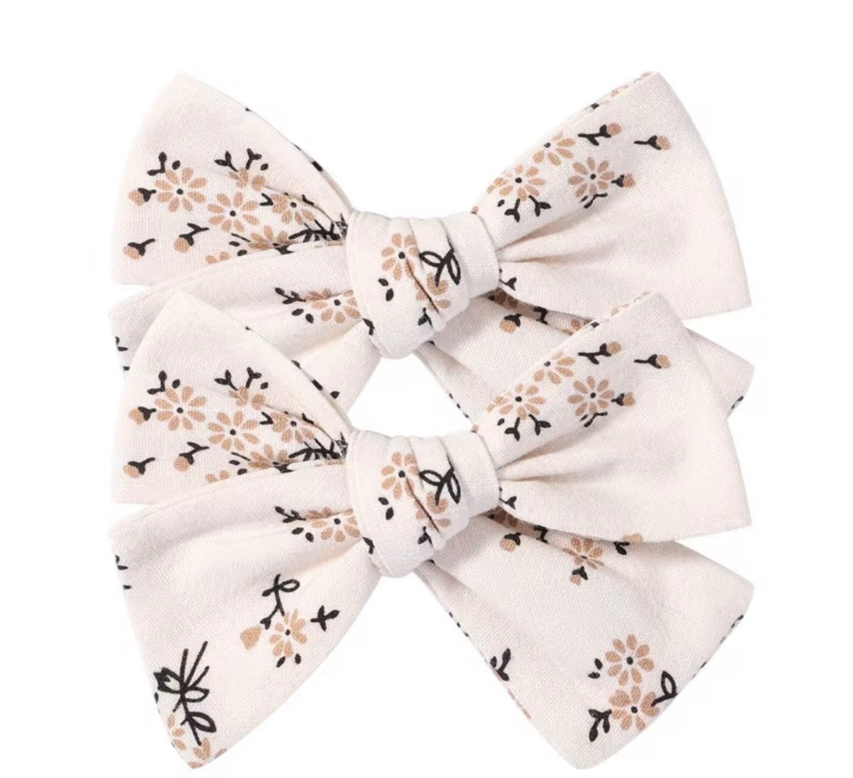 Printed Floral Bow