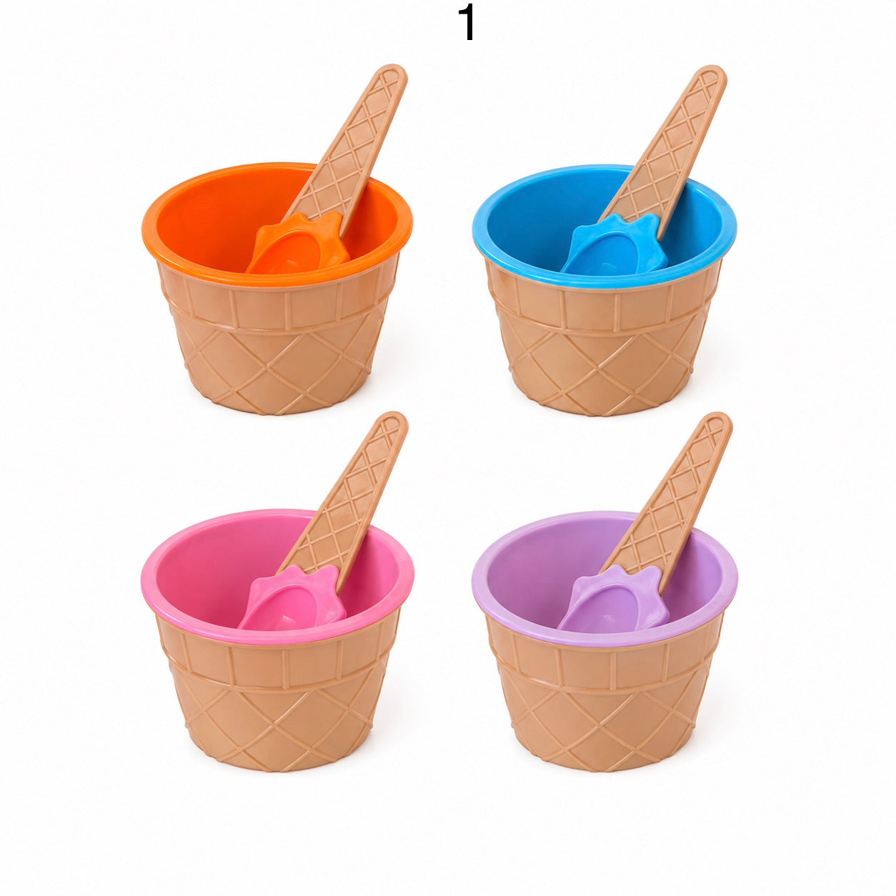 Ice Cream Bowls and Spoons