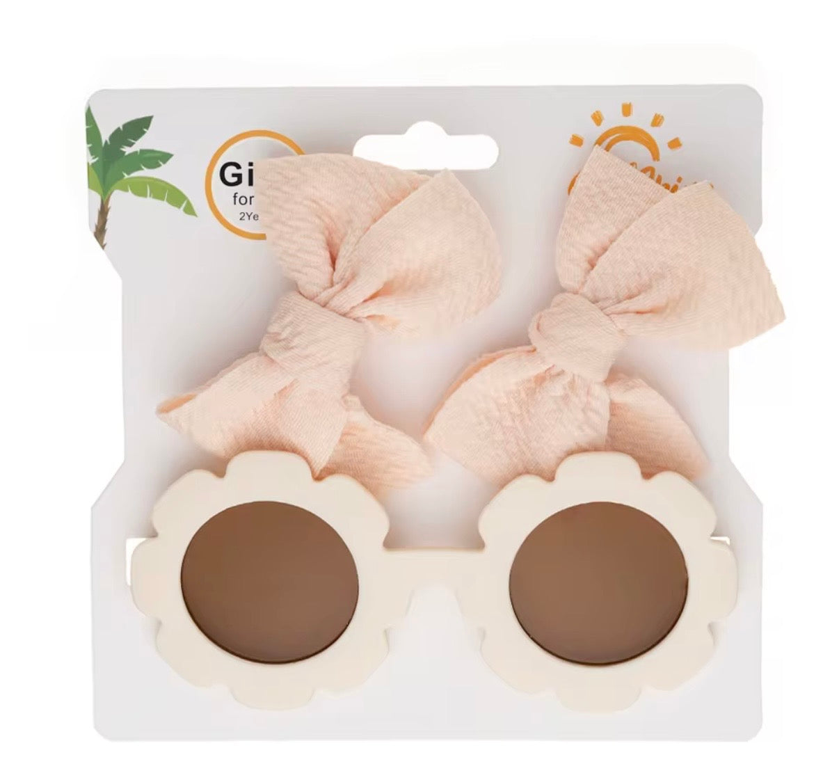 Sunglasses and Bow Hairclips Set