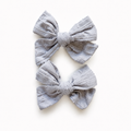 Textured Dot Bow Clips