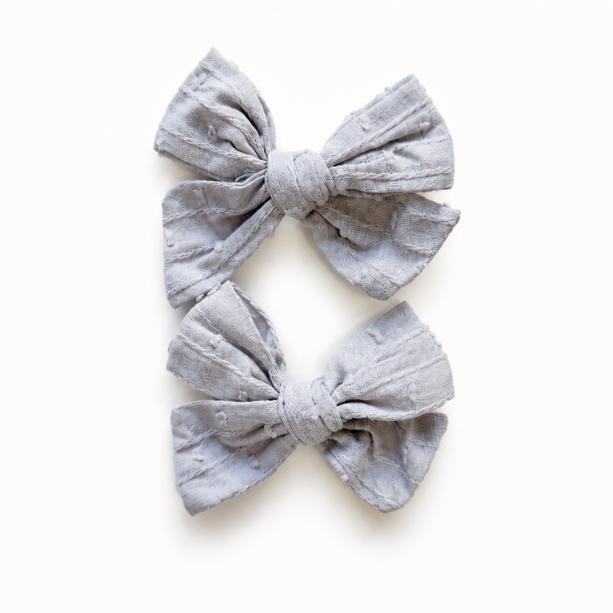 Textured Dot Bow Clips