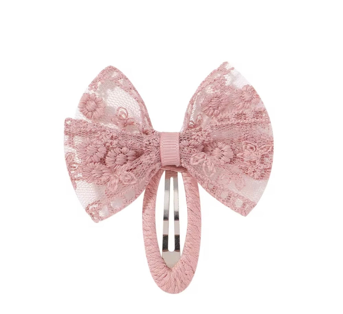 Lace Embroidery Bow Hairpins