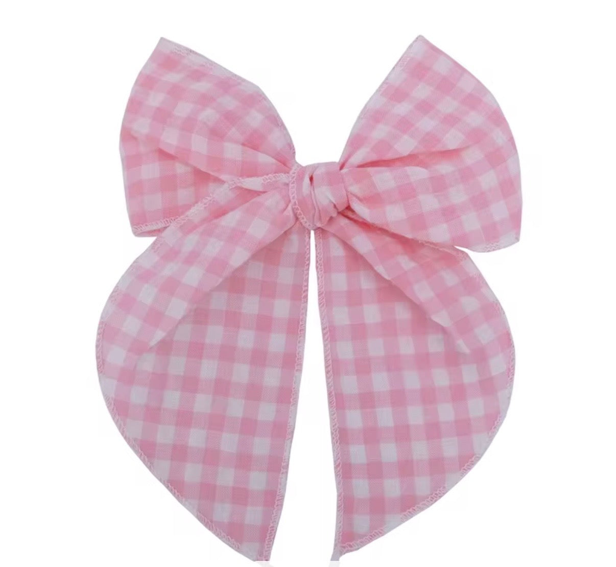 Cotton Plaid Big Bow